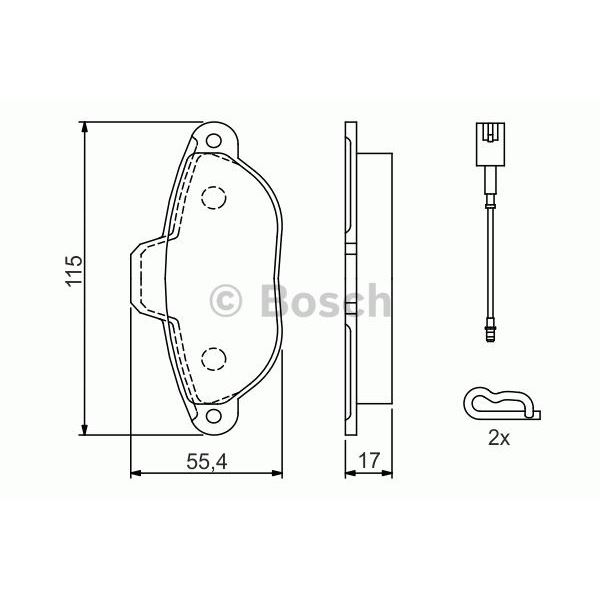 4 plaquettes de frein avant Bosch BP1025
