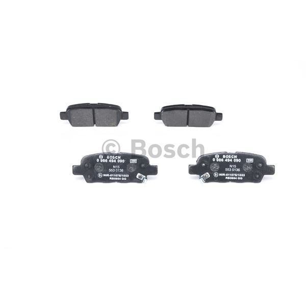 4 plaquettes de frein arrière Bosch BP1000