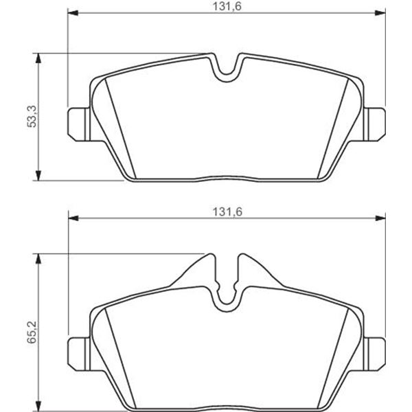 4 plaquettes de frein avant Bosch BP1030