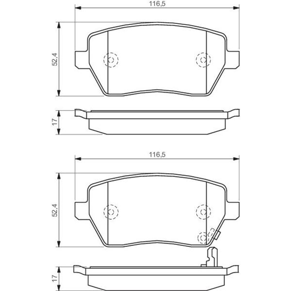 4 plaquettes de frein avant Bosch BP1071
