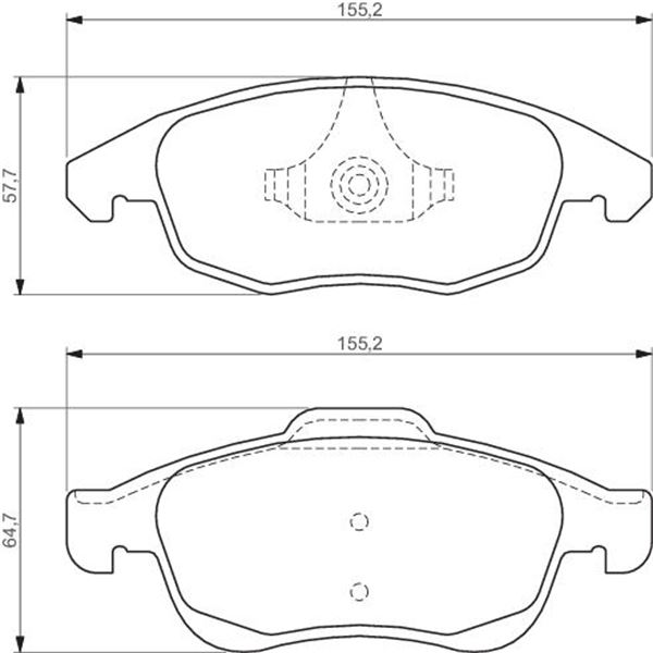 4 plaquettes de frein avant Bosch BP1170