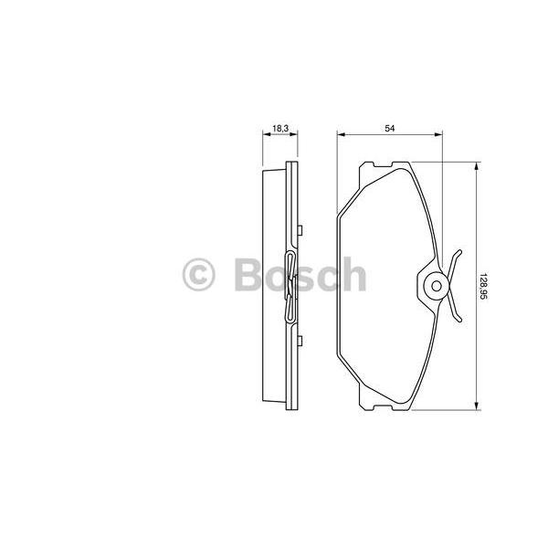4 plaquettes de frein avant Bosch BP286