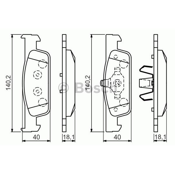 4 plaquettes de frein avant Bosch BP1506