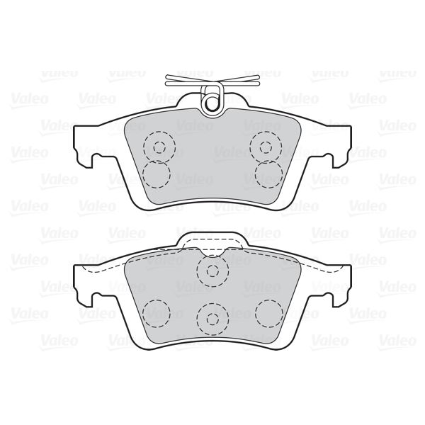 4 plaquettes de frein arrière Valeo First 301019