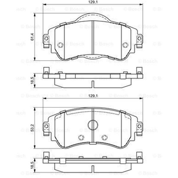 4 plaquettes de frein avant Bosch BP1685