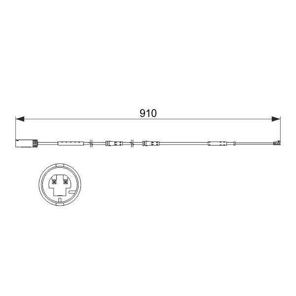 Témoin d'usure de plaquettes de frein Bosch AP850 - 1987473522
