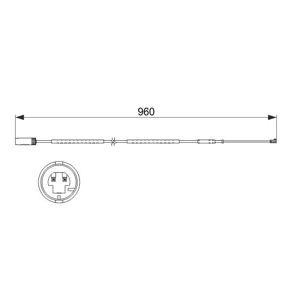 Témoin d'usure de plaquettes de frein Bosch AP851 - 1987473523