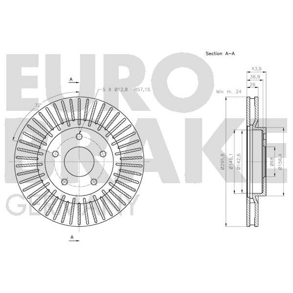 2 disques de frein avant Eurobrake 272