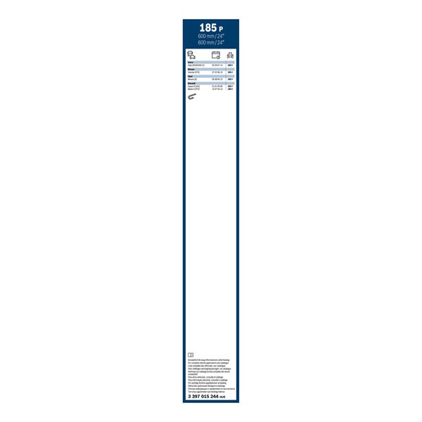 2 balais d'essuie-glace Bosch 185P