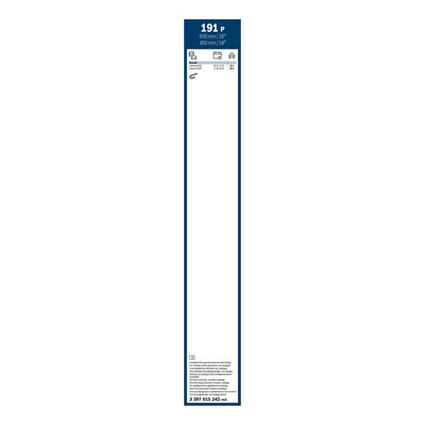 2 balais d'essuie-glace Bosch 191P