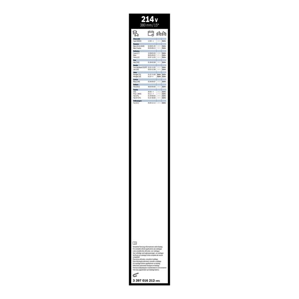 1 balai d'essuie-glace Bosch 214V