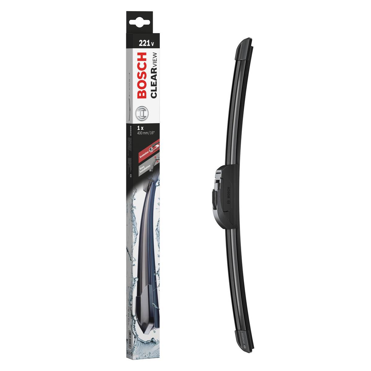 Balai D'essuie-glace Avant Plat Bosch Clearview 221v