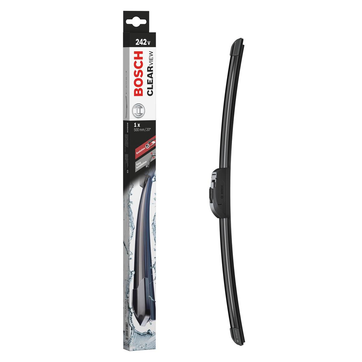 Balai D'essuie-glace Avant Plat Bosch Clearview 242v