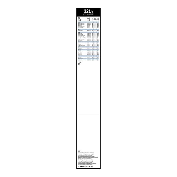 1 balai d'essuie-glace Bosch 321V