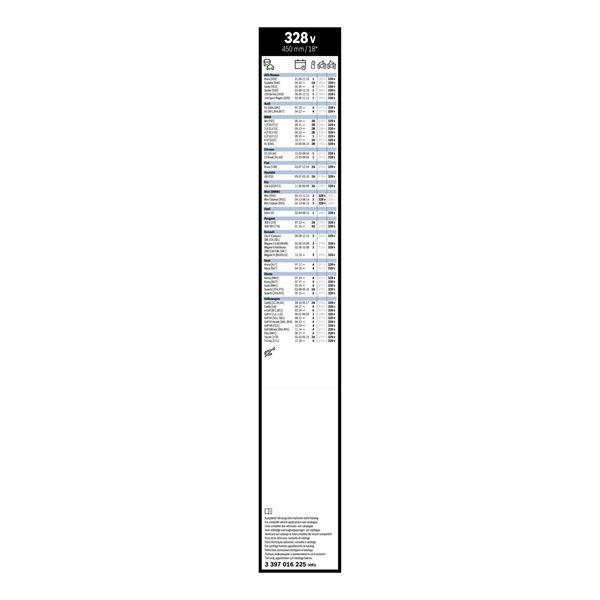 1 balai d'essuie-glace Bosch 328V