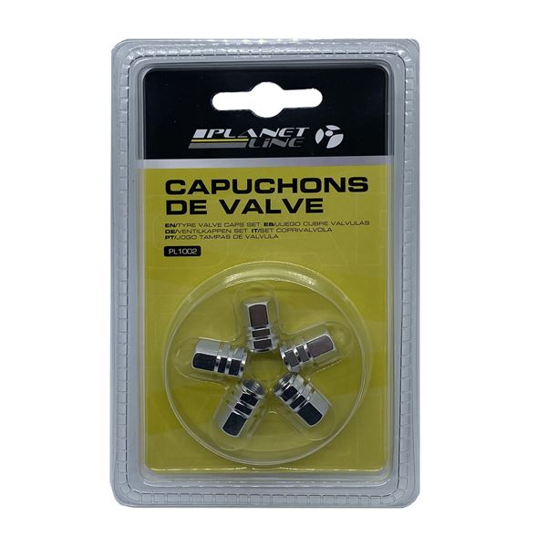 KIT DE 5 CAPUCHONS DE VALVE ALU