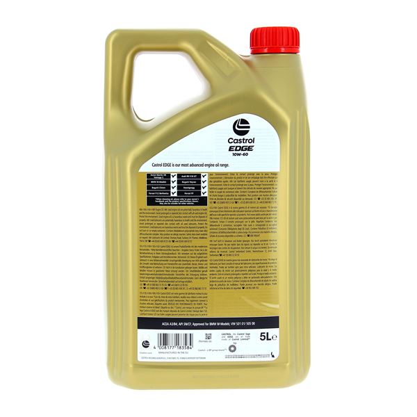 Huile moteur CASTROL Edge Supercar A3/B3-B4 Essence/Diesel 10W60 5L