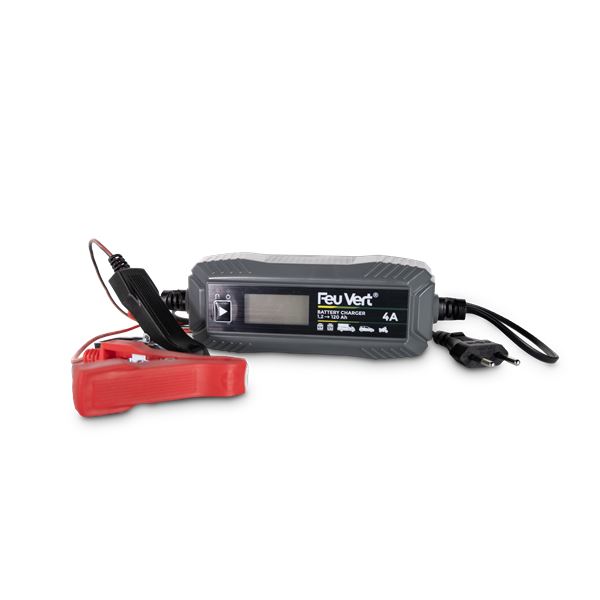 Chargeur de batterie automatique 6/12V - 4 Ampères FEU VERT