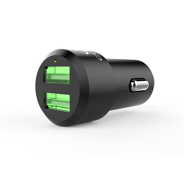Chargeur allume-cigare 2 ports USB 4,8A + Câble Coyote