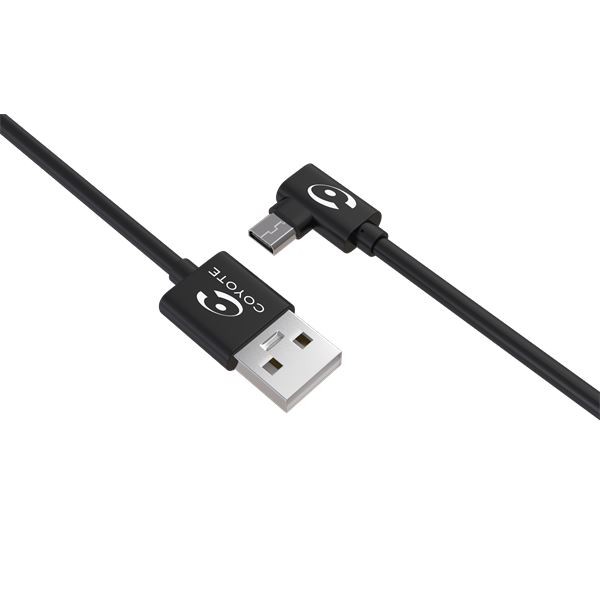 Câble de recharge USB / Micro USB coudé Coyote
