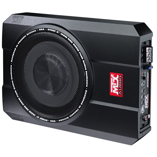 MTX RTU8P - Caisson de grave extra plat aluminium amplifié