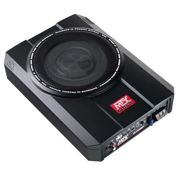 MTX RTU8P - Caisson de grave extra plat aluminium amplifié