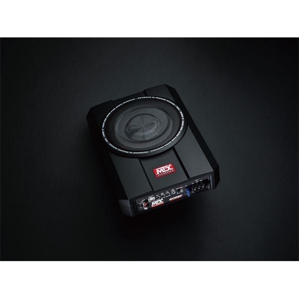 MTX RTU8P - Caisson de grave extra plat aluminium amplifié