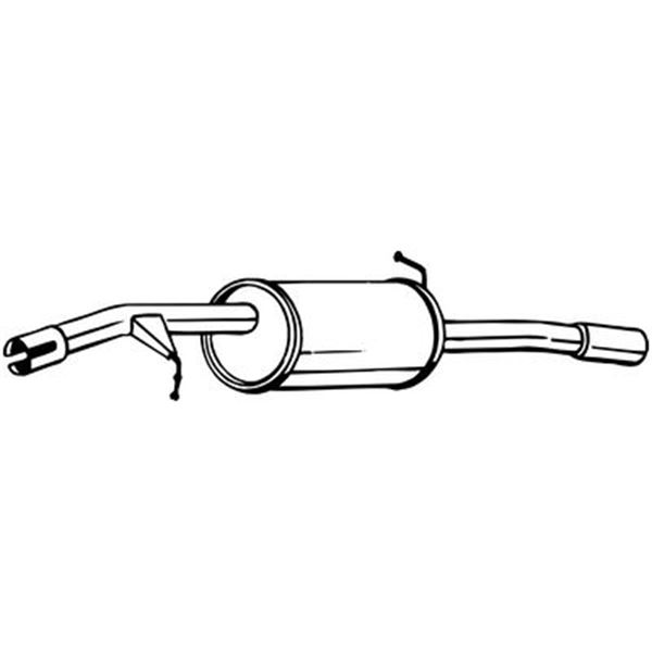 1 silencieux d'échappement arrière Bosal 135107