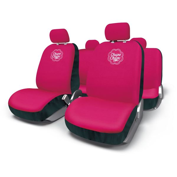 4 housses de siège CHUPA CHUPS coloris rose