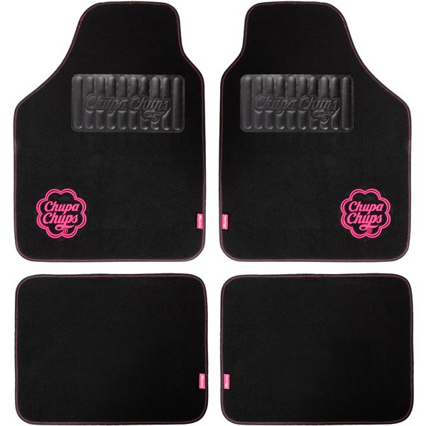 4 tapis moquette universels Chupa Chups parfumés rose