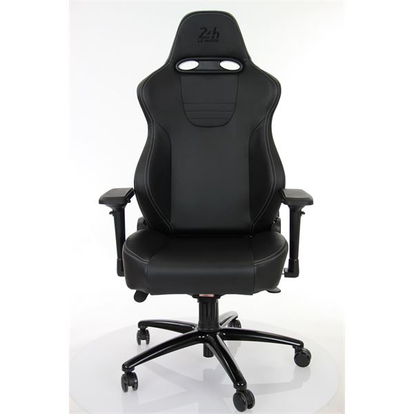 Siège baquet de bureau en simili noir 24H Le Mans