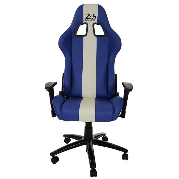 Siège baquet de bureau en cuir bleu 24H Le Mans