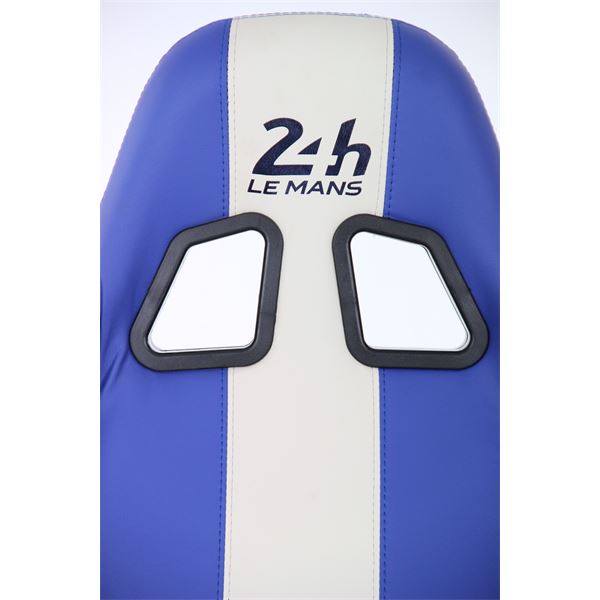 Siège baquet de bureau en cuir bleu 24H Le Mans