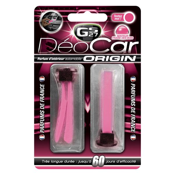 Désodorisant voiture fraise des bois DEOCAR ORIGIN GS27