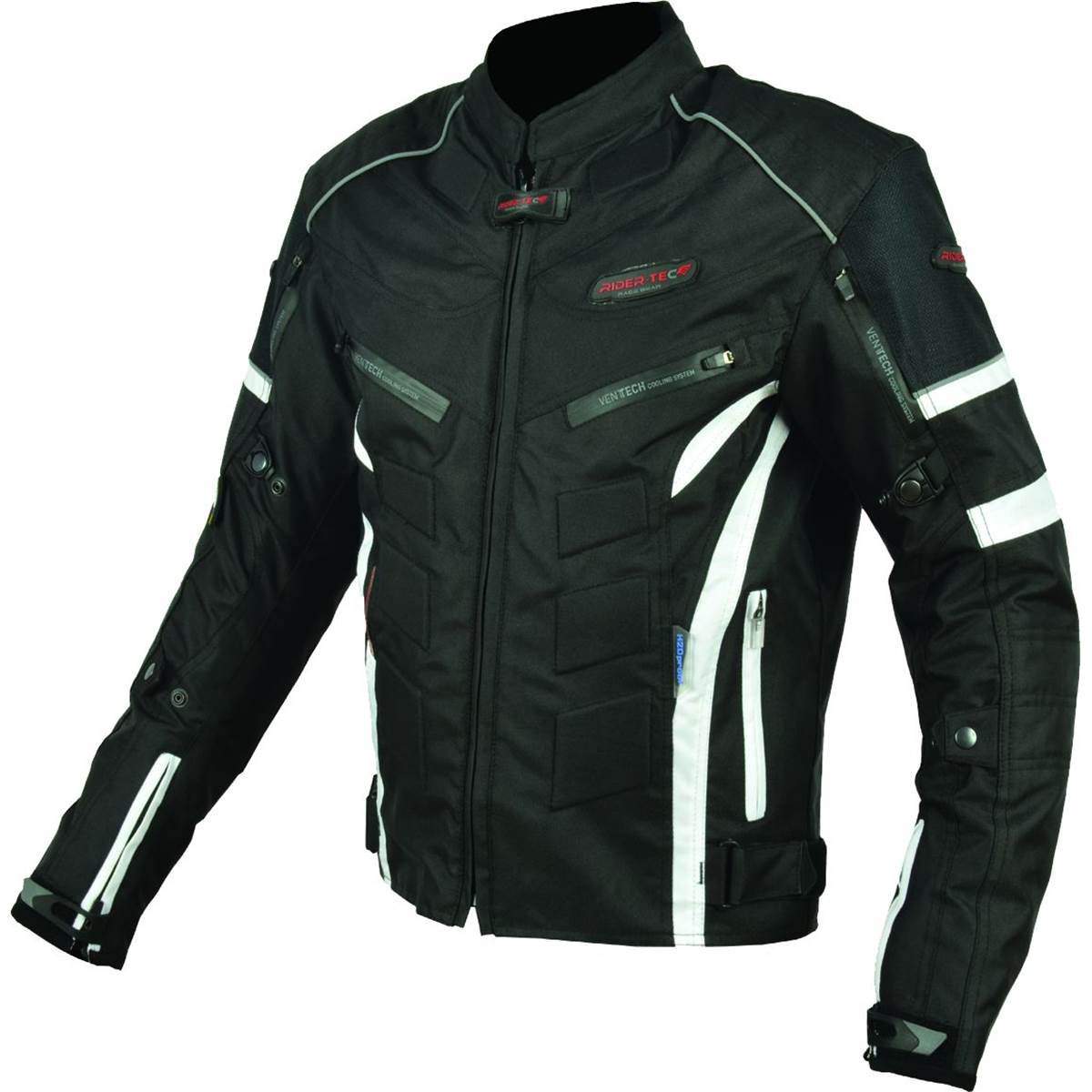Veste Moto Tissu Noir Et Blanc Urban Rider-tec Taille S