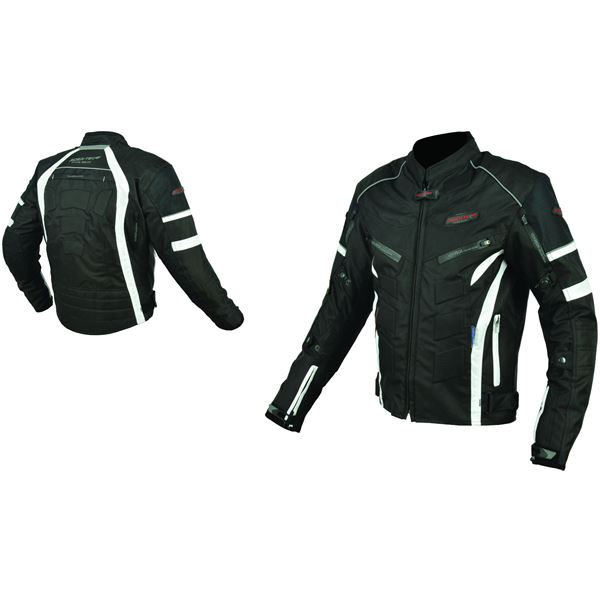 Veste moto tissu noir et blanc Urban Rider-Tec Taille XL