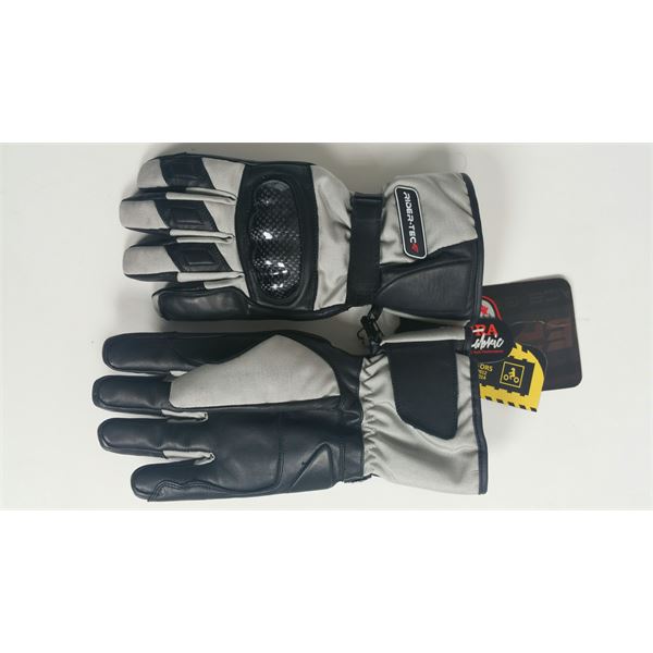 Gants moto-scooter hiver noir noir et gris sable Trail RIDER-TEC Taille L