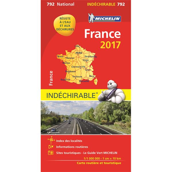 Carte de France indéchirable 2017 MICHELIN