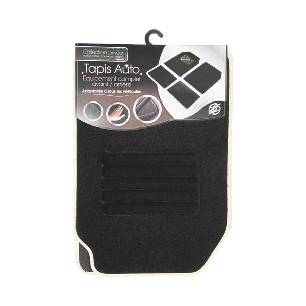 4 tapis de voiture moquette universels Aston beige