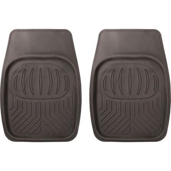 2 tapis de voiture PVC universels All Roads bac