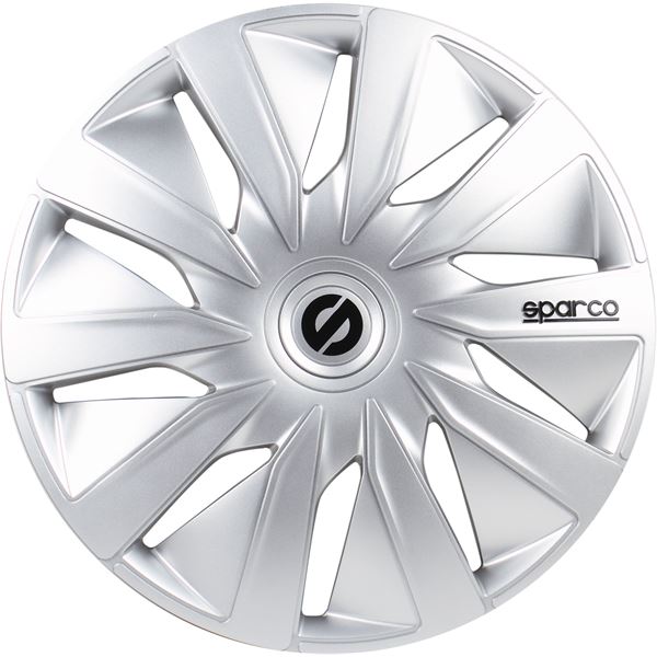 4 Enjoliveurs LAZIO ARGENT 15 pouces SPARCO