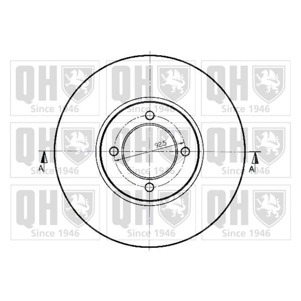 1 disque de frein avant Quinton Hazell BDC1019