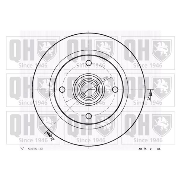 1 disque de frein avant Quinton Hazell BDC1029