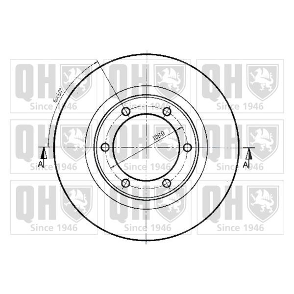1 disque de frein avant Quinton Hazell BDC3142