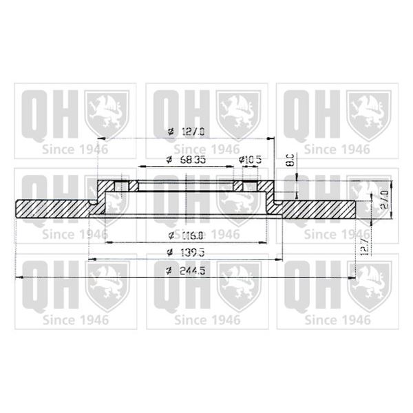 1 disque de frein avant Quinton Hazell BDC3234