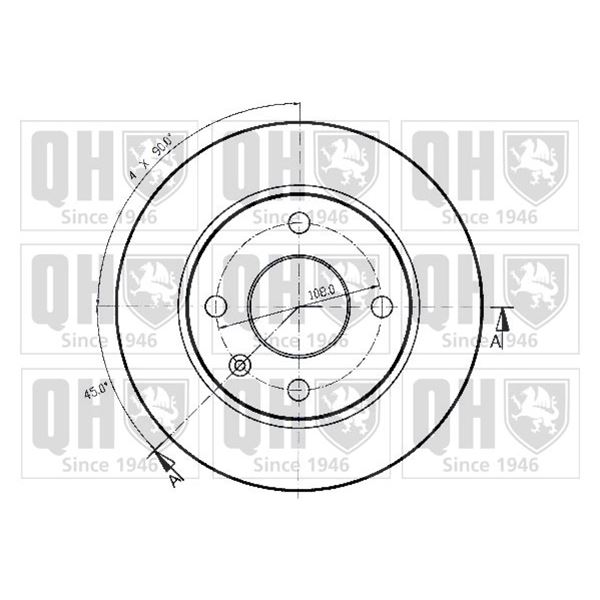 1 disque de frein avant Quinton Hazell BDC3235