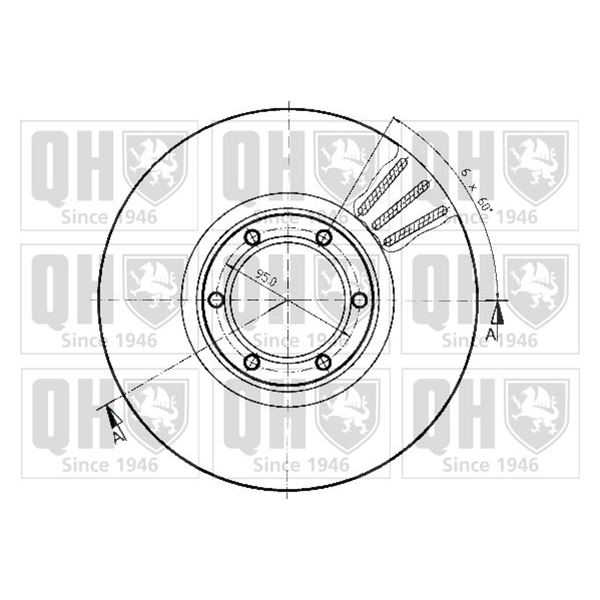 1 disque de frein avant Quinton Hazell BDC3243