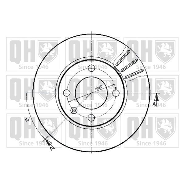 1 disque de frein avant Quinton Hazell BDC3309