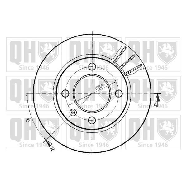 1 disque de frein avant Quinton Hazell BDC3438