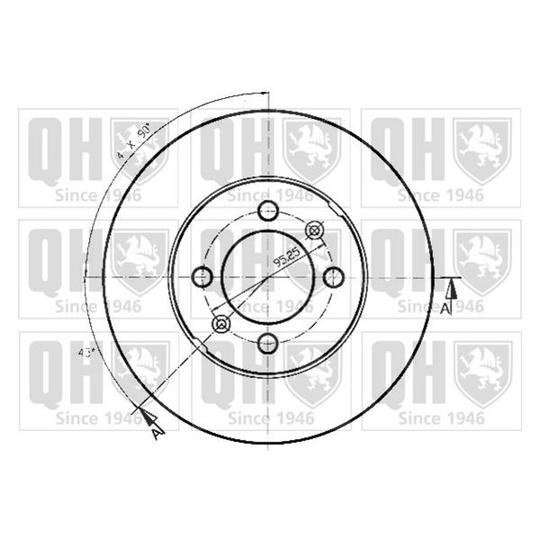 1 disque de frein avant Quinton Hazell BDC3470